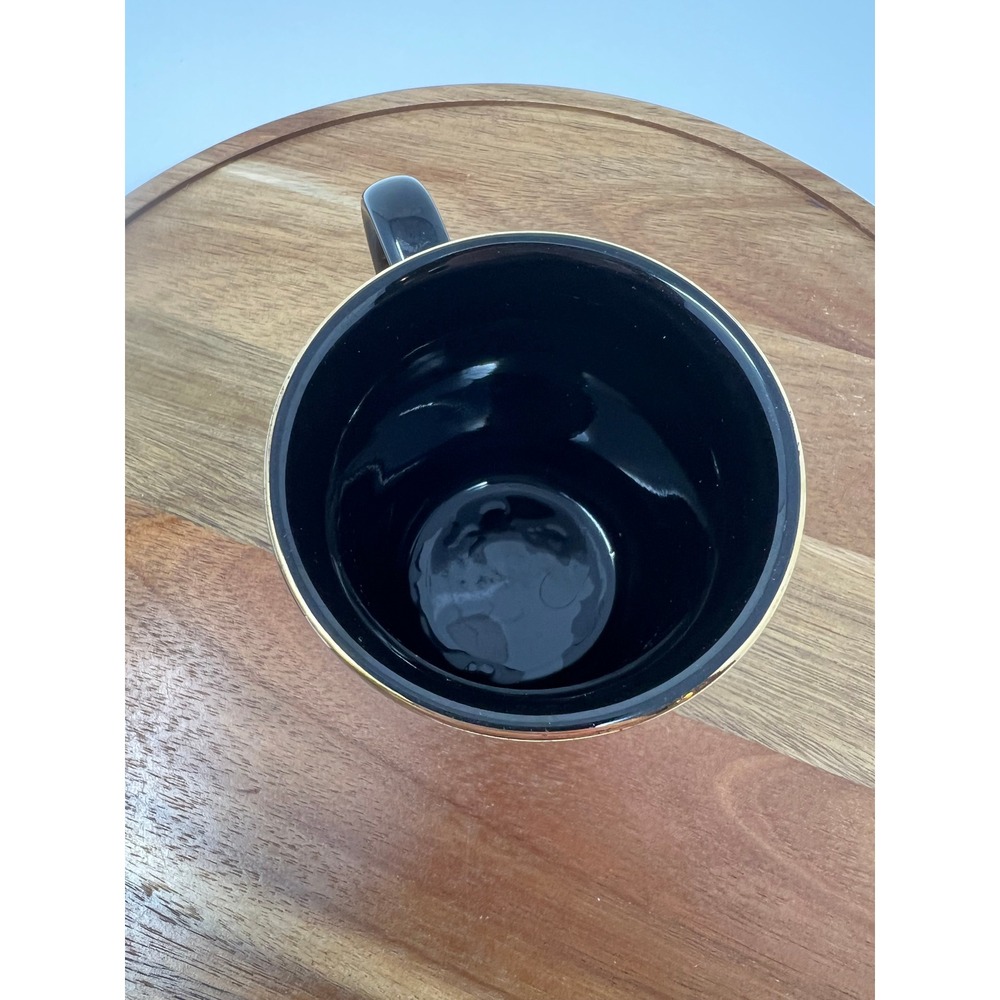 Goryu Rose Japan Black Mug Set Red Rose Gold Trim Coffee Tea Cup Pair - Picture 7 of 10